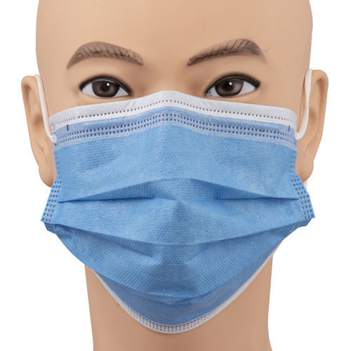 ASTM規格サージカルマスク - 15604F - Zhejiang Lanhine Medical Products - 大人用 / 1箱50枚入り / 青
