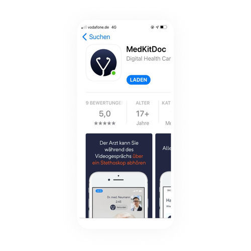 診断用iOS アプリケーション - MedKitDoc  - BDS Digital Health Solutions GmbH - 遠隔治療用 / iOS / Android