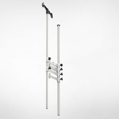 床置きIV スタンド - 3050.AA - Üzümcü Hospital Equipment - 2フック / ステンレス鋼製 / アルミニウム