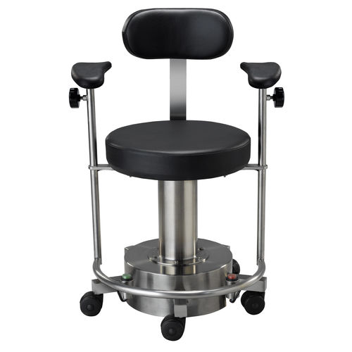 電動式手術用アームチェア - Levitate MT - Palakkad Surgical Industries - ステンレス製 / 高さ調節可能な / 移動式