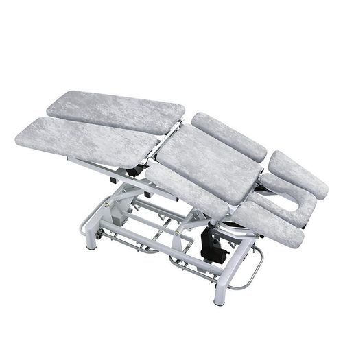 電動式カイロプラクティック用ベッド - YK-8000C1 - Guangzhou Yeecon Medical Equipment Industrial - 空気圧式 / キャスター付き / ひじかけ