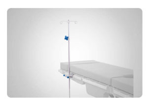 検査台上IV スタンド - FY-19D - Jiangsu Fuyou Medical - 2フック / 高さ調節可能な