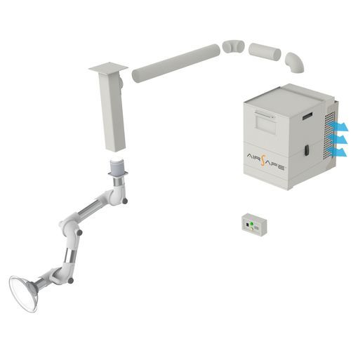 歯科医院用エアゾール吸引器 - VX400F - Airsafe - 移動式 / 濾過システム付き