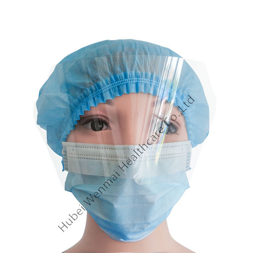 ポリプロピレン製サージカルマスク - WM-FM03 - Hubei Wenmai Healthcare - バイザー付き / 大人用 / 1箱50枚入り