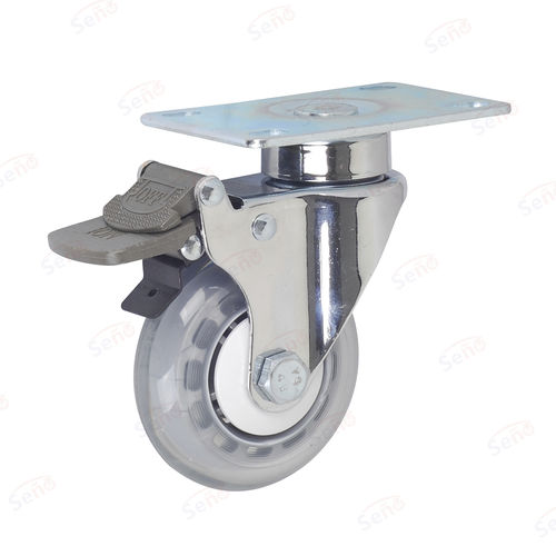 医療用ワゴン用車輪 - ME06-01D-75PU-CN - Zhongshan Seño Casters and Wheels Man Co.,Ltd - ポリプロピレン製 / ブレーキ付き / 回転