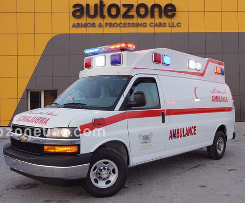集中治療用救急車 - Chevrolet Express - AUTO ZONE ARMOR AND PROCESSING CARS L.L.C - タイプII / 酸素療法付き / 自動