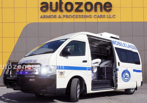 研究所用病院用可動ユニット - AUTO ZONE ARMOR AND PROCESSING CARS L.L.C - 輸送用 / ワゴン車タイプ / ディーゼル