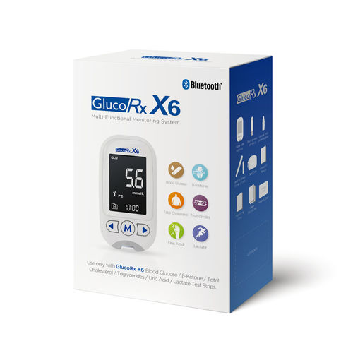 コンパクトマルチパラメータモニター - X6 - GlucoRx - 酸素 / 血糖 / 集中治療用