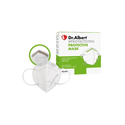FFP2防護マスク - Dr.Albert® - Techtex Ltd Romania - ポリプロピレン製 / ガラス繊維フリー / 排気弁なし