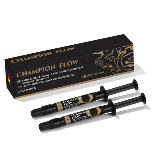 コンポジット歯科材料 - CHAMPION FLOW - Queen Dental GmbH - 歯の修復用 / 白 / 不透明