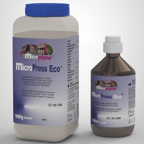 アクリル製歯科材料 - micro Press Eco ®  - megadental italia - 樹脂製 / 鋳造 / 義歯用