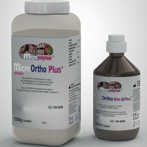 アクリル製歯科材料 - micro Ortho Plus® - megadental italia - 樹脂製 / 歯の修復用 / 歯列矯正