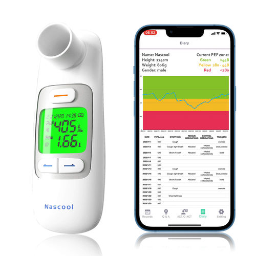 スマホ接続式ピークフローメーター - Advanced - Moffy Innovation (Chongqing) Technology Co., Ltd. - 携帯型 / 肺活量用