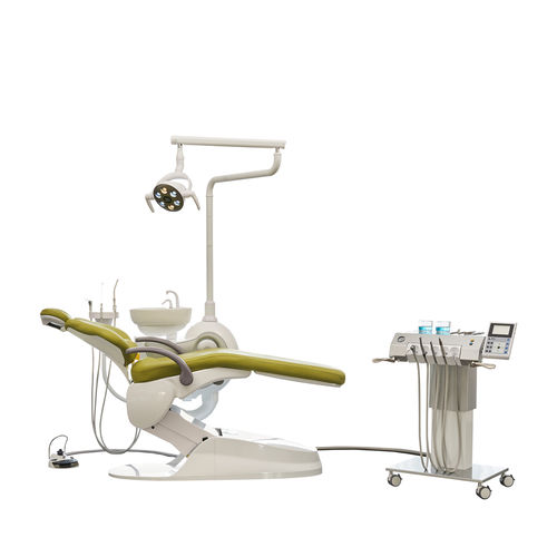 電動椅子付き歯科ユニット - M9  - Foshan Safety Medical Equipment Co., Ltd. - フレキシブル ヘッドレスト付き / 衛生システム付き / デリバリーシステム付き