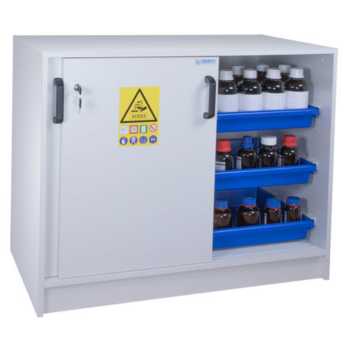 危険性物質用キャビネット - APC113+ - Ecosafe - 病院用 / 扉付き / 青色