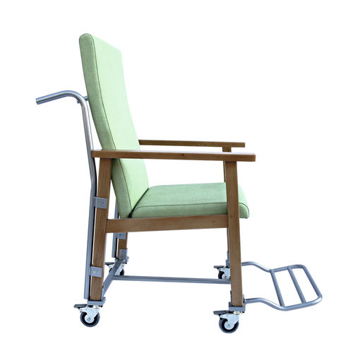 屋内用患者移送用チェア - TRA0005MB - SENIORCARE - リクライニング式 / 人間工学 / キャスター付き