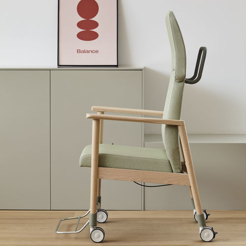 医療施設用アームチェア - CAL0042 RECLINABLE - SENIORCARE - キャスター付き