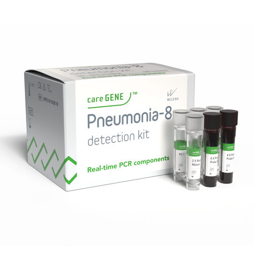 肺炎検査キット - careGENE&trade; Pneumonia-8 detection kit (RUO) - WELLS BIO - レジオネラ・ニューモフィラ / 肺炎レンサ球菌 / 肺炎クラミジア