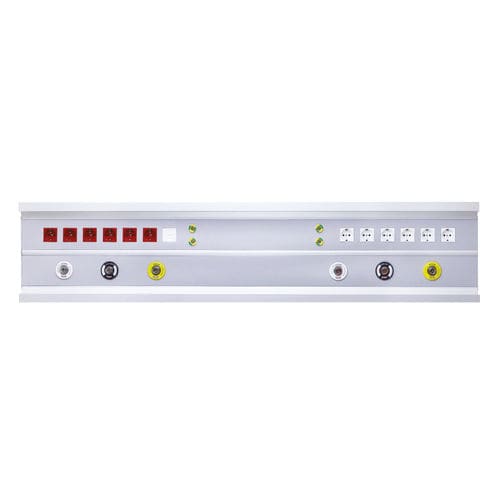 壁取り付け式べッドのヘッドユニット - PNT-YO-YA-CK-L - Point Medical Gas Systems - 横型 / 集中治療室用 / 病室用