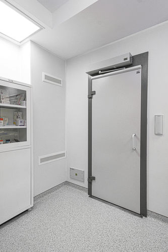 気密性ドア - powder-coated steel  - Ensolma - 密封 / 病院用 / クリーンルーム用