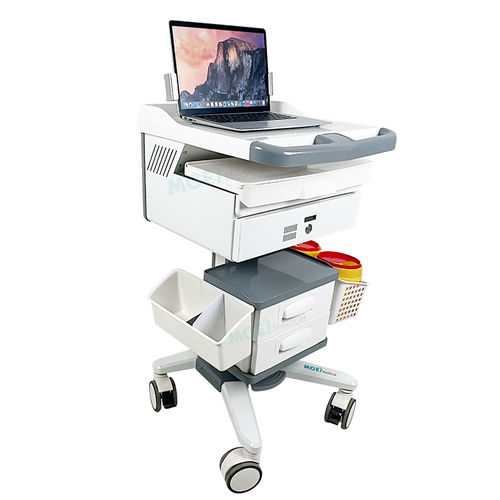 医療用コンピュータ用台車 - MGE-MT8D - Medige International Industries - ノートパソコン用 / 移動式 / バッテリー式