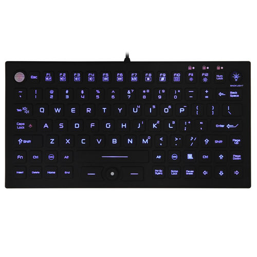 ポインティングデバイス付きキーボード - JH-IKB850BL - Jinghong Industrial - テンキー / シリコン / 洗える