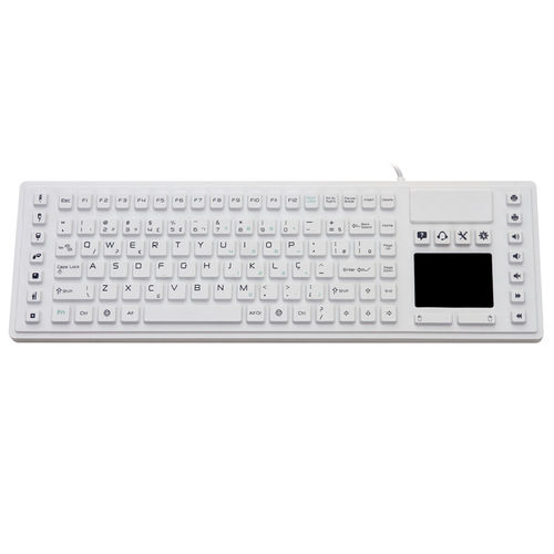 タッチパッド付き医療用キーボード - JH-IKB180 - Jinghong Industrial - シリコン / USB / 防水