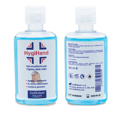 70%手指消毒剤 - HygiHand - Liofilchem S.r.l. - 500mL / 100ml / 1000ml