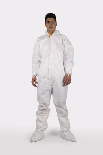 男性用防護服 - UNIFORMIDAD LABORAL BARBERÁ, SL ULB MEDICAL - 使い捨て / 不織布 / 白