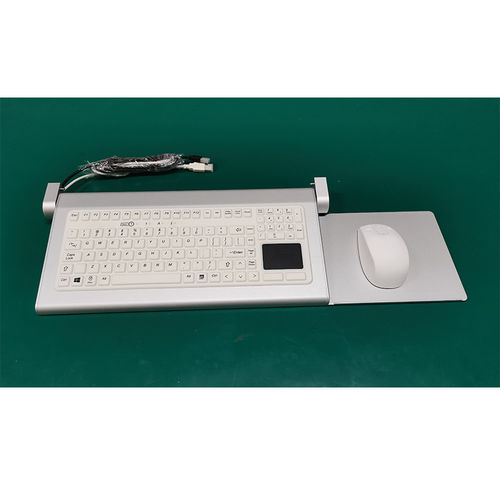 タッチパッド付き医療用キーボード - E600 - Guangzhou GT-Interaction Technology Co., Ltd - アルミニウム / 消毒可能 / 抗菌性