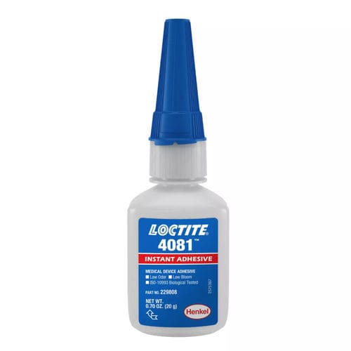 シアノアクリラート系医療用組み立て接着剤 - LOCTITE® 4081 - Henkel - 使い捨て医療機器用 / 金属用 / プラスチック用