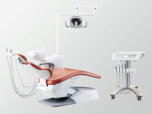 電動椅子付き歯科ユニット - A4 - FOSHAN ESAY MEDICAL TECHNOLOGY CO.,LTD - フレキシブル ヘッドレスト付き / 衛生システム付き / デリバリーシステム付き