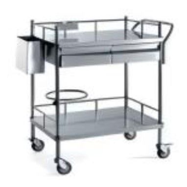 医療用台車 - YK-S016 - Topmost Medical Technology Co.,Ltd - 手当て用品用 / ステンレス製 / 2段