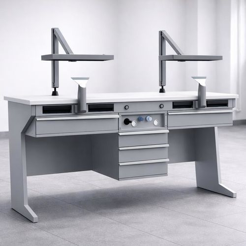 医療訓練用歯科研究室用ワークステーション - AWB 03 - AVIOR GMBH - 引き出し付き / ダブル / 人間工学デザイン