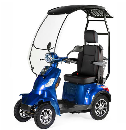 電動体が不自由な方用スクーター - FASR-CAP-BLU - Veleco - 4輪 / かご付き / キャビン付