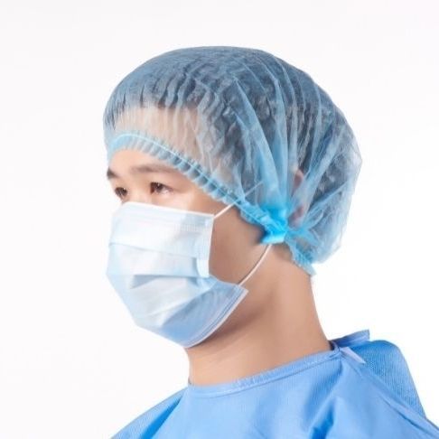 ふっくらした手術帽 - Allmed Medical Products   - ポリエチレン製 / 不織布 / 使い捨て