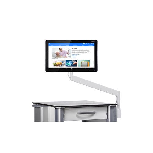 マルチメディア端末用サポートアーム - GFK - ConnectedCare GmbH - ベッドサイドテーブル / ステンレススチール製