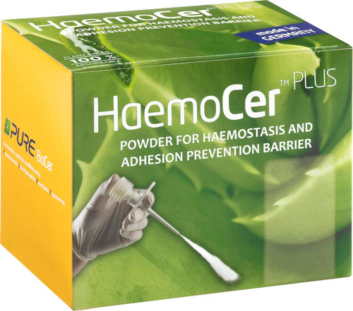 粉末止血剤 - HaemoCer™ PLUS  - BioCer - 神経外科手術用 / 心臓血管手術用 / 整形外科手術用
