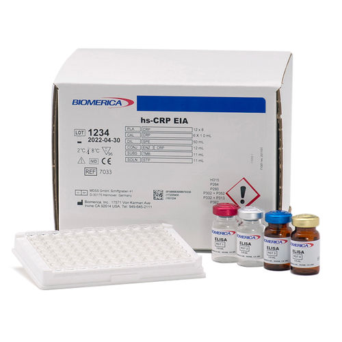 溶液試薬キット - 7033 - BIOMERICA  - 心臓 / 液体 / CRP