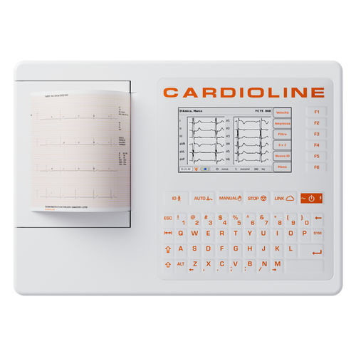 休息用心電計 - ECG100+ - Cardioline - 12チャンネル / デジタル式 / 印刷機能付き