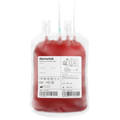 4つ血液バッグ - BBQ  - Demophorius Healthcare - CPDA-1 / CPD/SAG-M