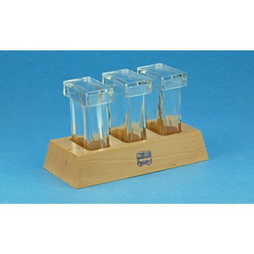 ガラス製染色タンク - 41220   - Glaswarenfabrik Karl Hecht - 支え付き
