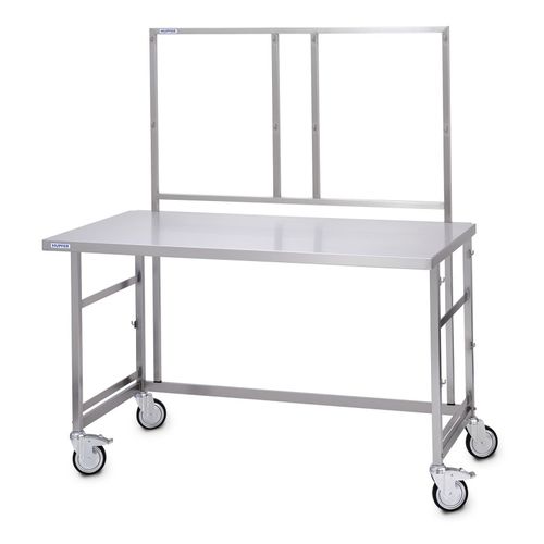 作業用台 - 7500185 - Hupfer Metallwerke GmbH & Co. KG - 長方形 / キャスター付き / ステンレススチール製