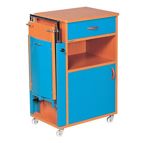 キャスター付きナイトテーブル - K077 - Kenmak Hospital Furnitures  - 内蔵型ベッドテーブル付き