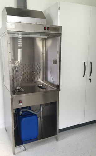 ホルマリン分配用ワークステーション - FDS-760W - KUGEL medical GmbH & Co. KG - 流し付き / カバー付き / 自立式
