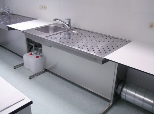 肉眼検査研究室ワークステーション - UCS-2250 - KUGEL medical GmbH & Co. KG - サンプル準備用 / 卓上 / 流し付き