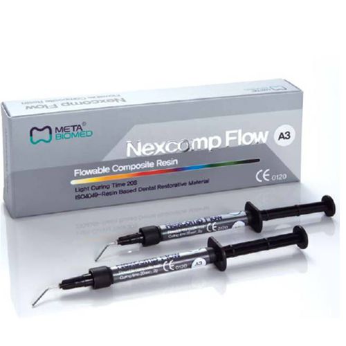 流動性コンポジット歯科材料 - Nexcomp Flow - META-BIOMED - 樹脂製 / 歯の修復用 / 一時的