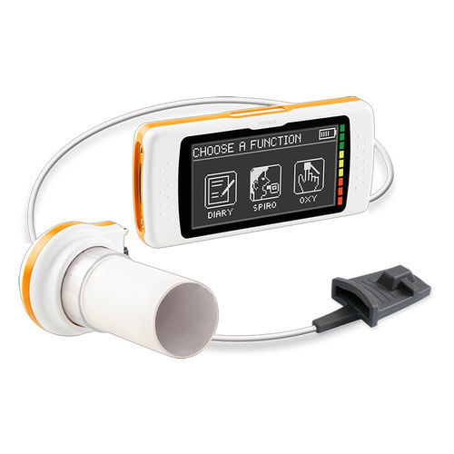 電子スパイロメーター - Spirodoc&reg; - MIR - Medical International Research - 手持ち型 / タッチパネル付き / SpO2モニター付