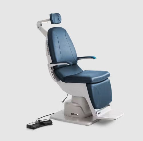 耳鼻咽喉科用検査用アームチェア - FX 920 - Haag-Streit Surgical - 眼科用 / 電動式 / 足操作式
