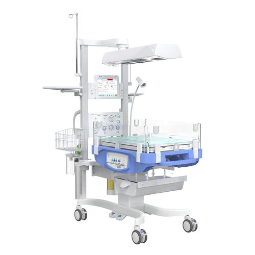 モニター付き新生児の集中治療用保育器 - HKN-2500B - Ningbo David Medical Device - 呼吸マスク付き / 収納付き / タッチパネル付き